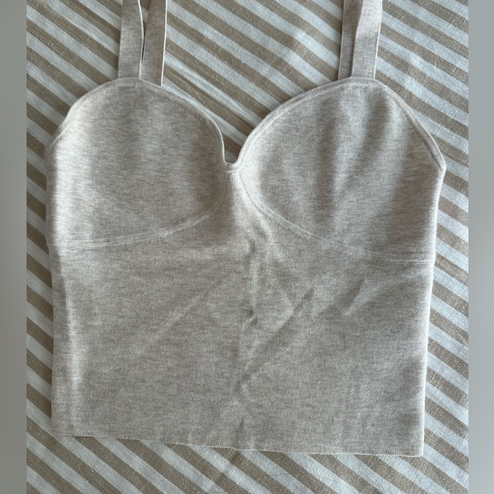 Aritzia Sicily sweater tank in matte pearl, size small